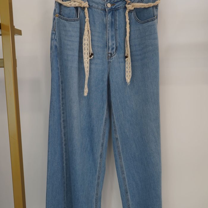 calça de ganga trança