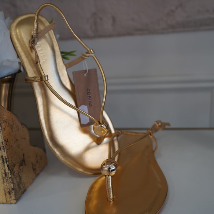 sandalias douradas bola