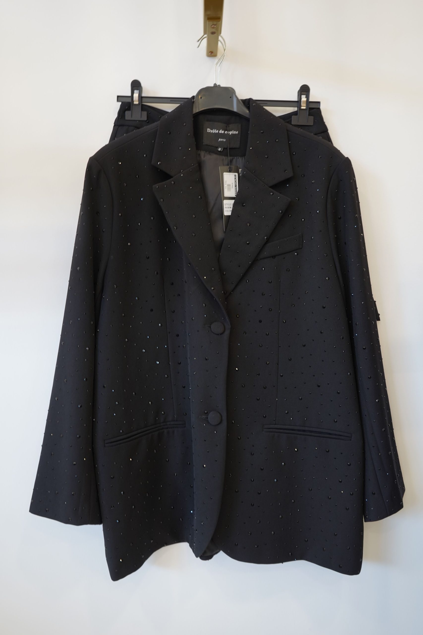 conjunto calcao preto brilhos