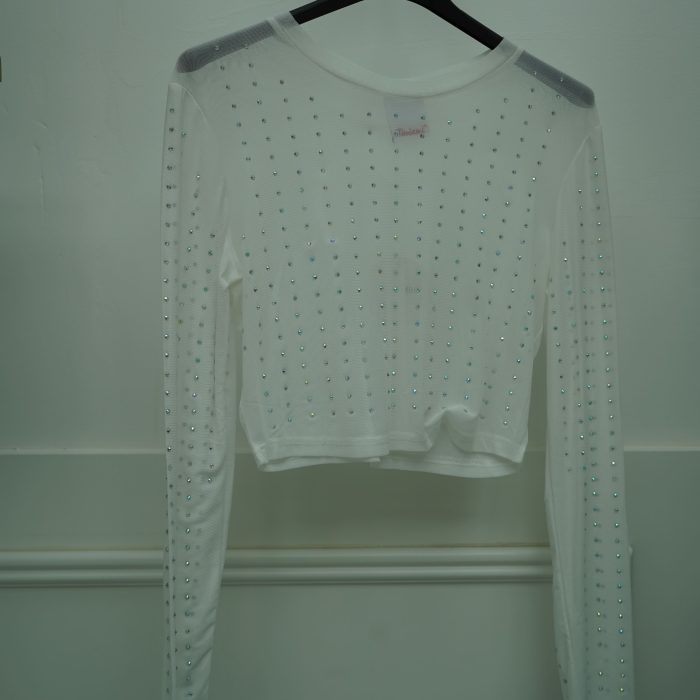 camisola brilho transparente