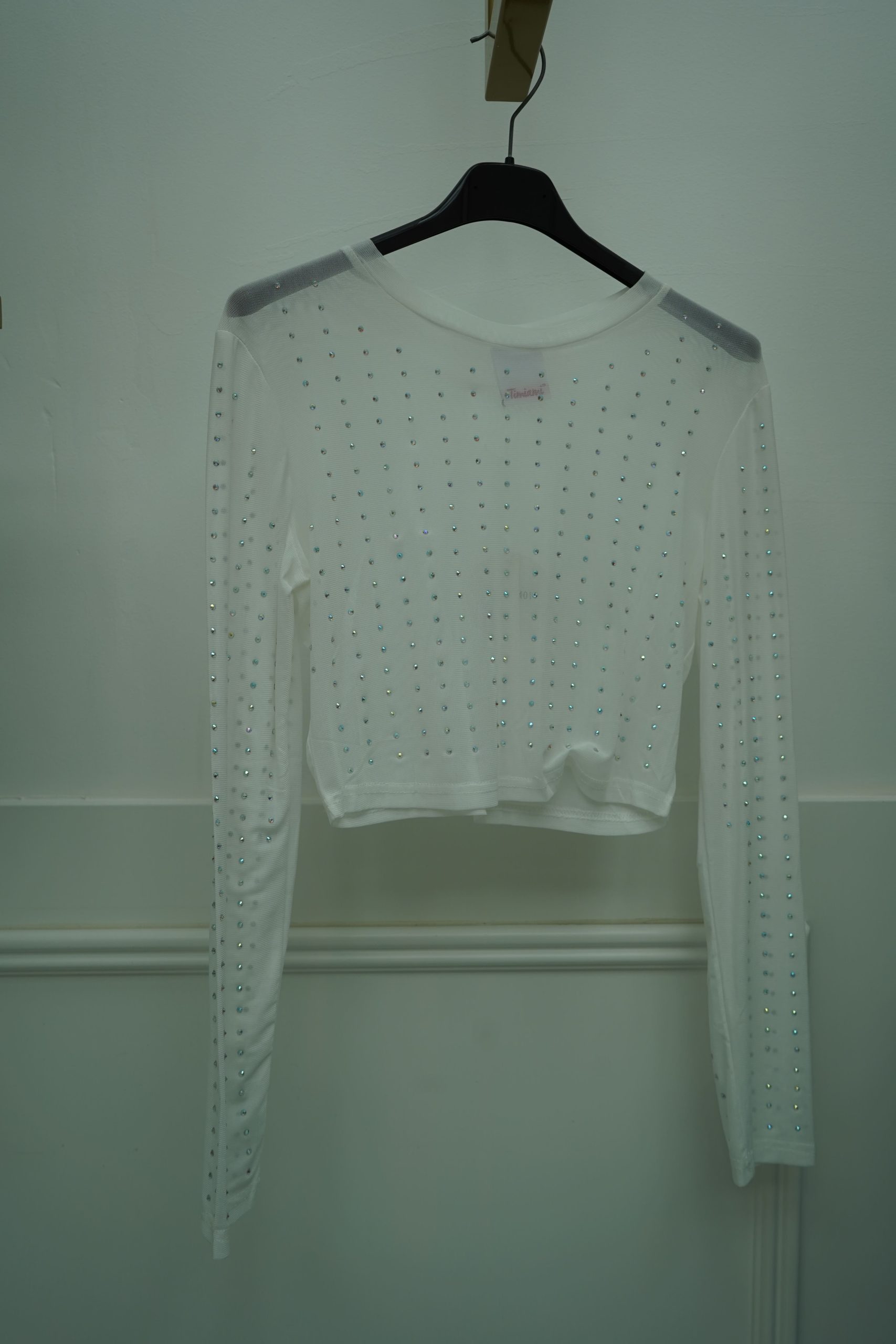 camisola brilho transparente