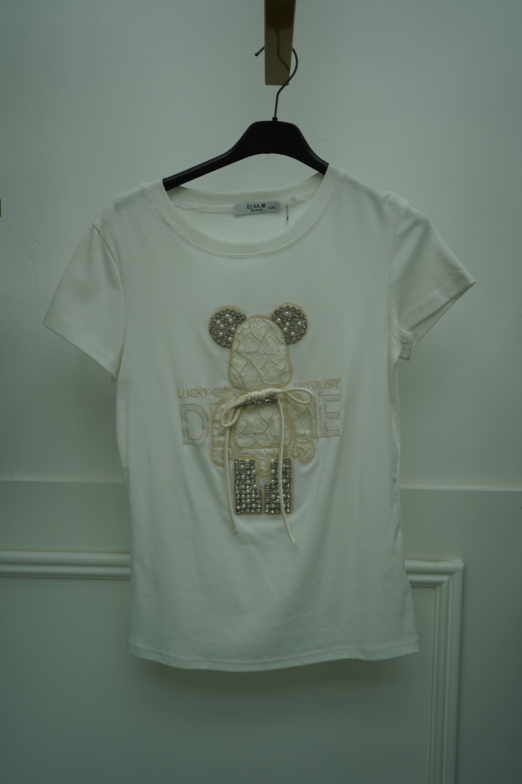 t.shirt urso com laco