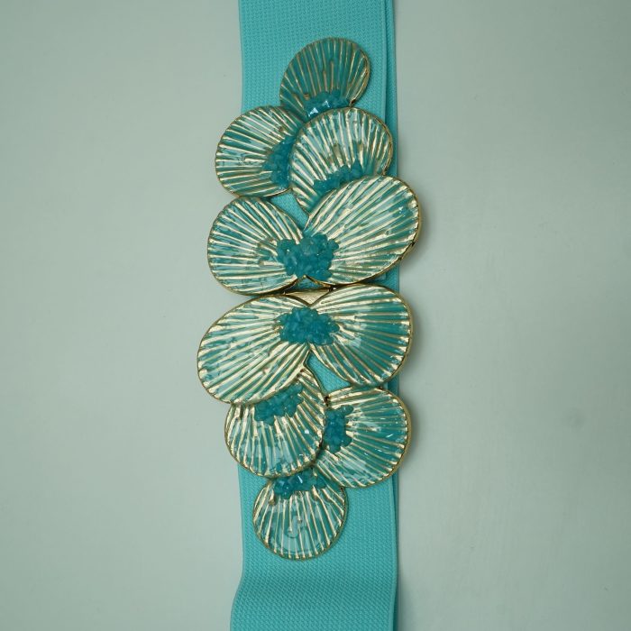 cinto azul flor linda