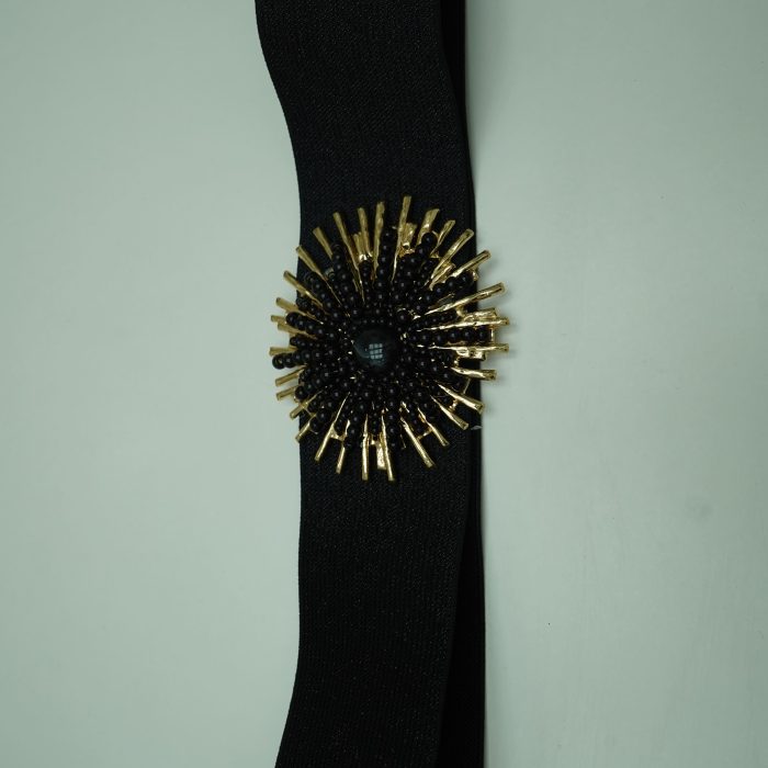 cinto preto elastico com brilho galaxia