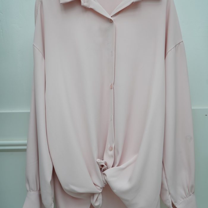 camisa larga rosa