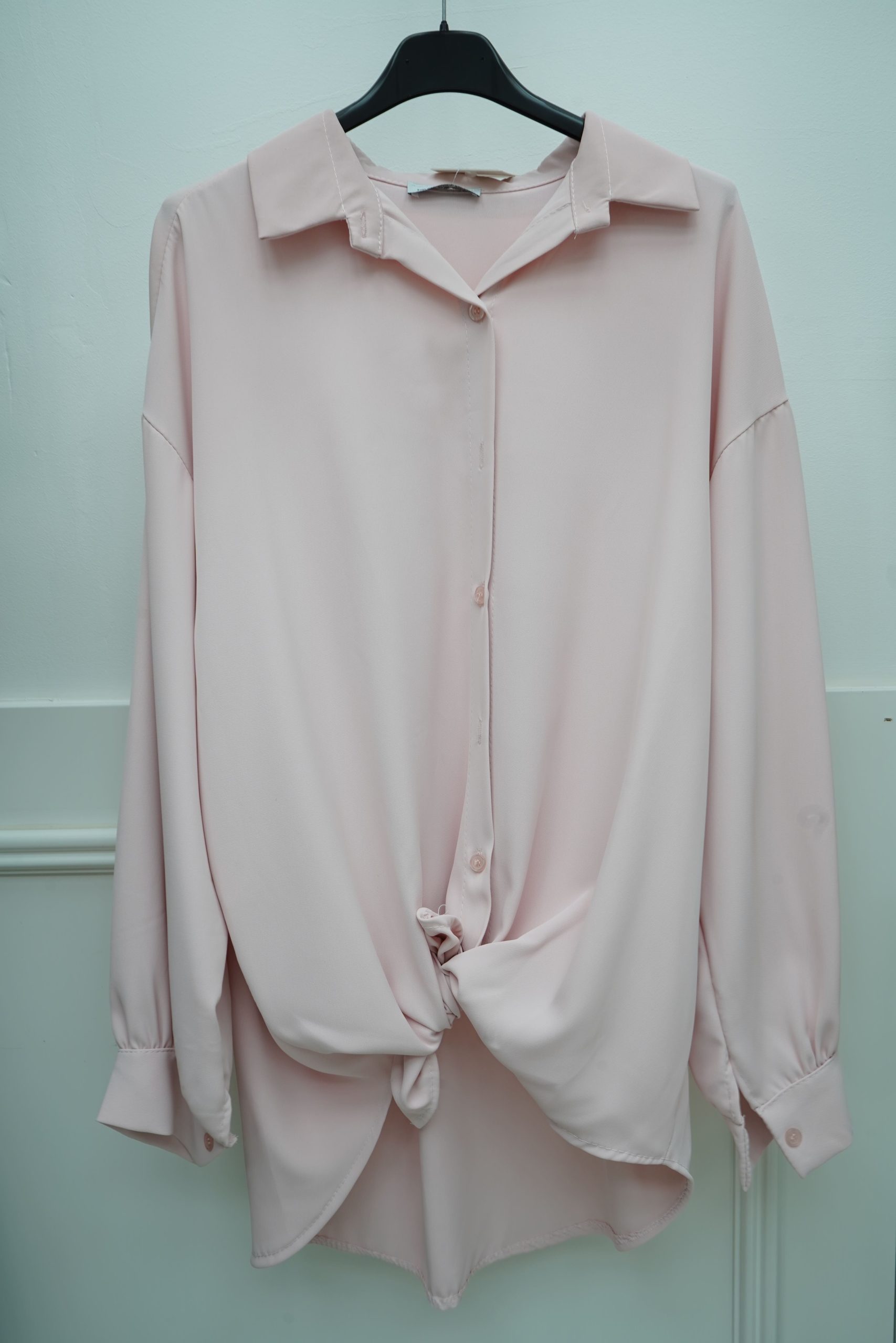 camisa larga rosa
