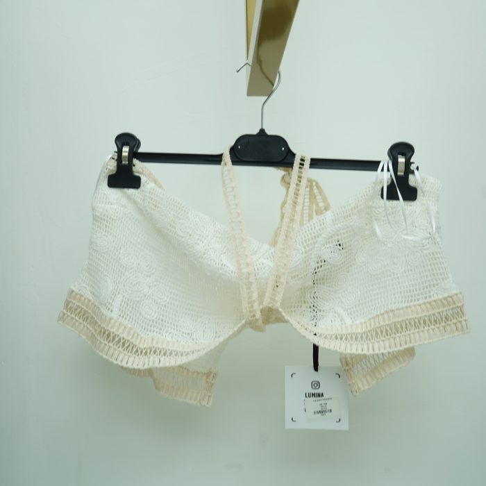 top branco renda praia