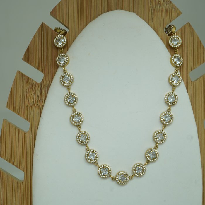 colar diamante redondo