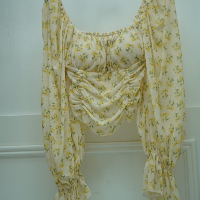 Blusa campo floral amarelo