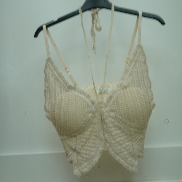top croche borboleta