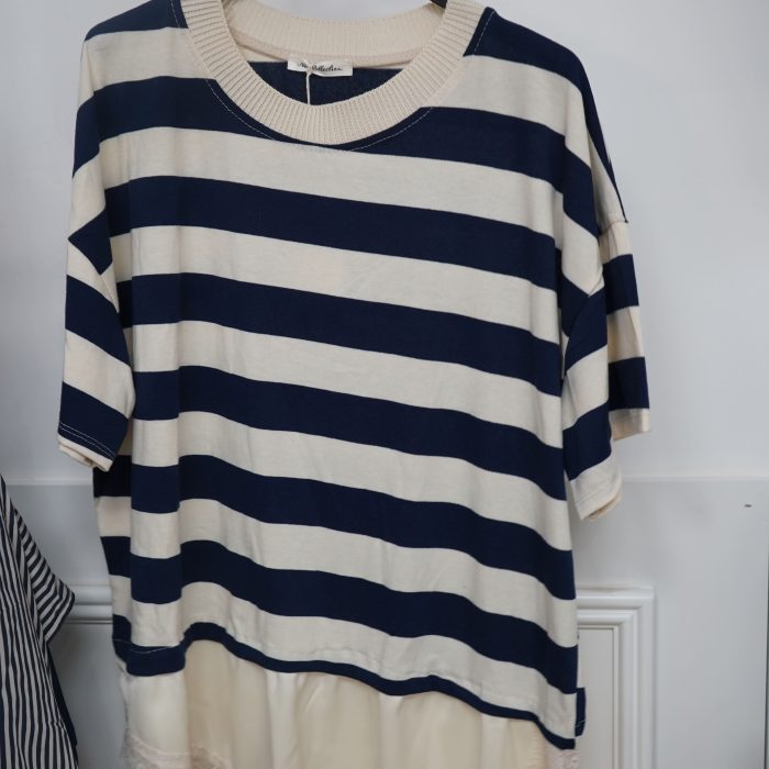t.shirt riscas com renda