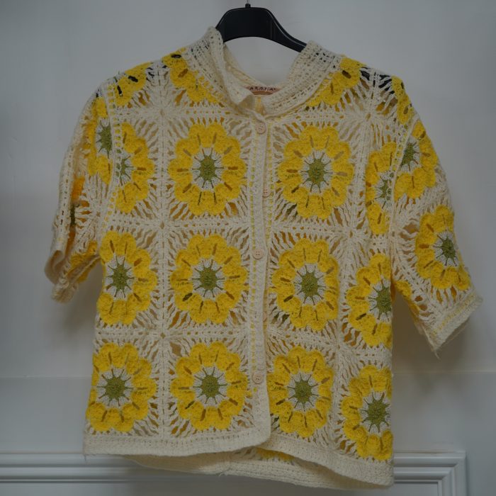 Polo croche amarelo