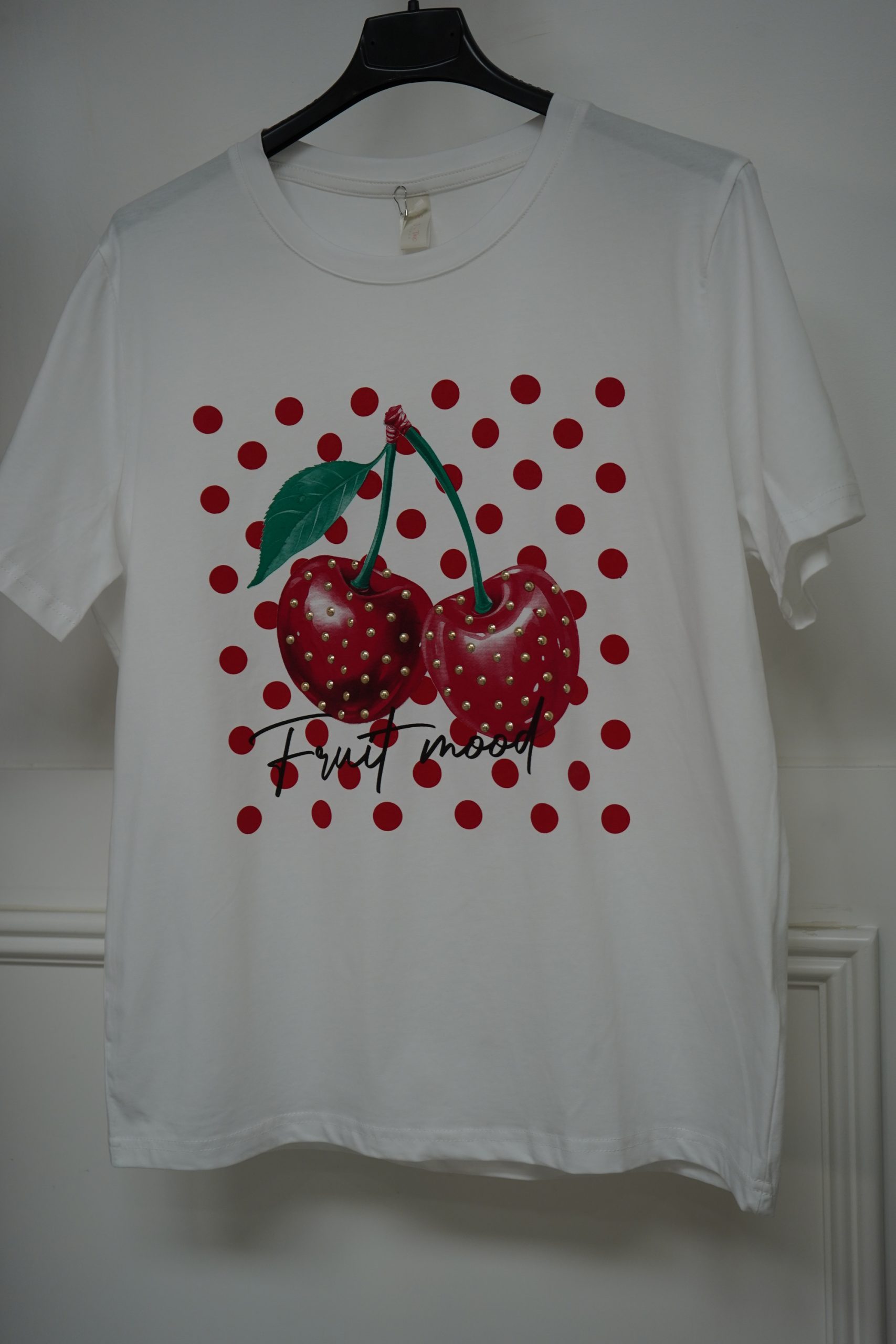 t.shirt cerejas brilho