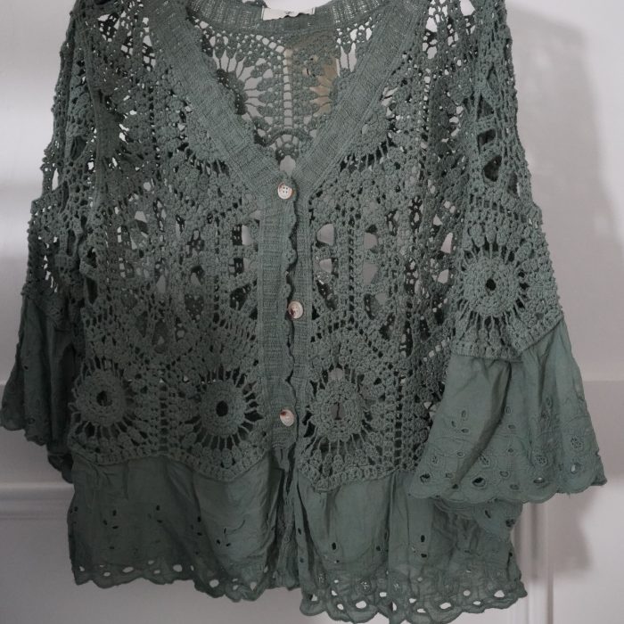 casacos crochet folho