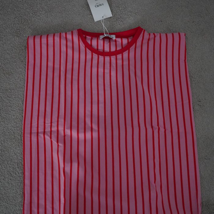 caviada riscas rosa/vermelho
