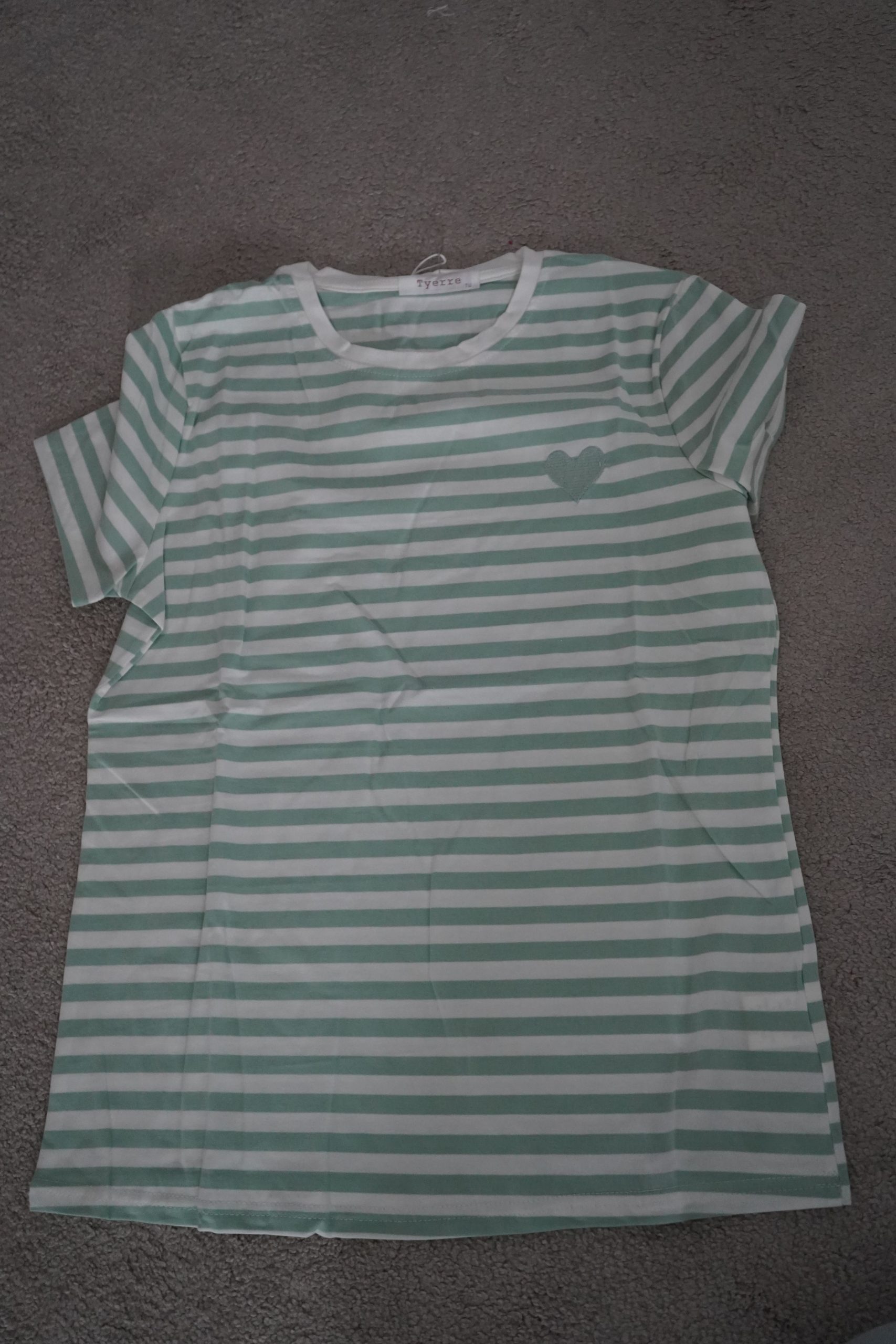 T.shirt riscas aqua