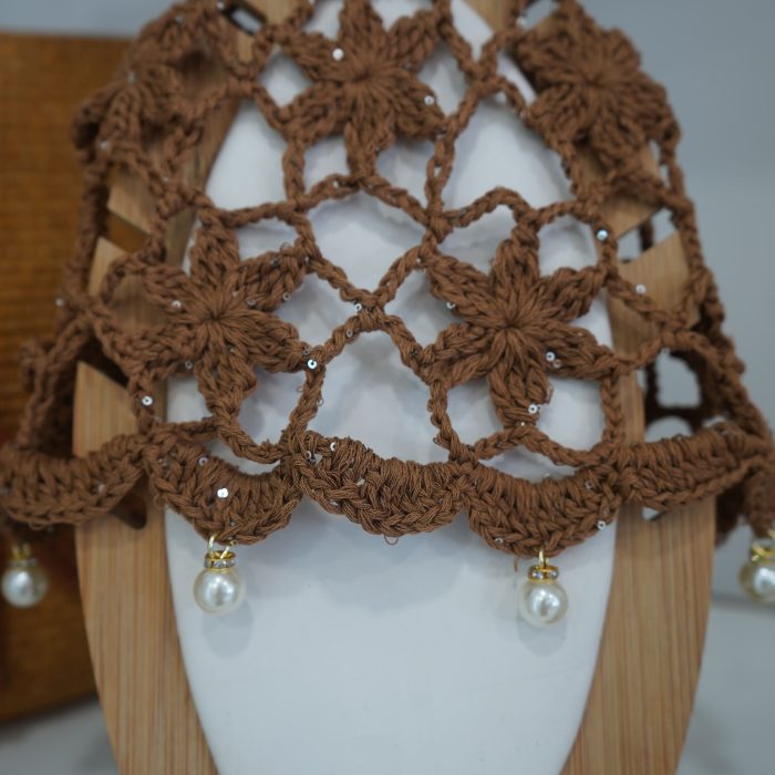 gorro pérolas