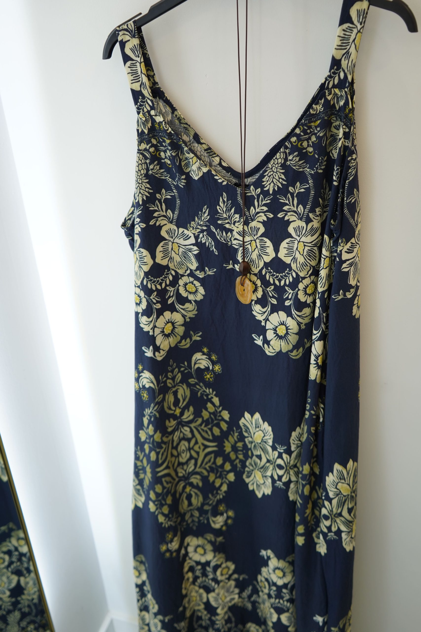 vestido alças florido