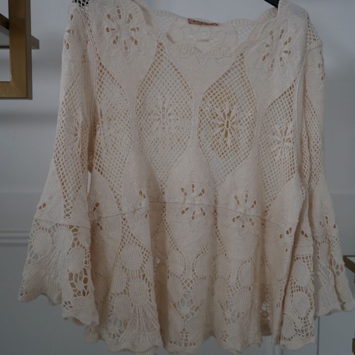 camisa renda c manga