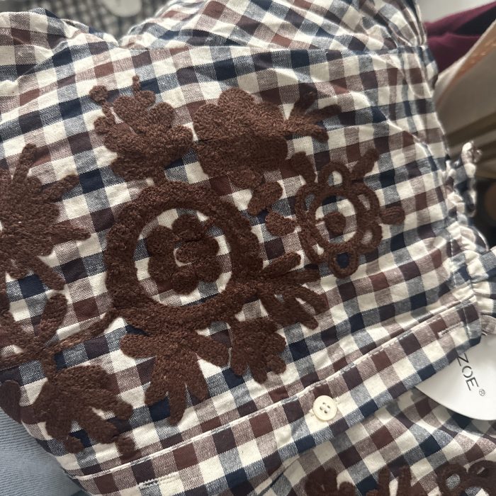 CAMISA XADREZ COM BORADO CASTANHO